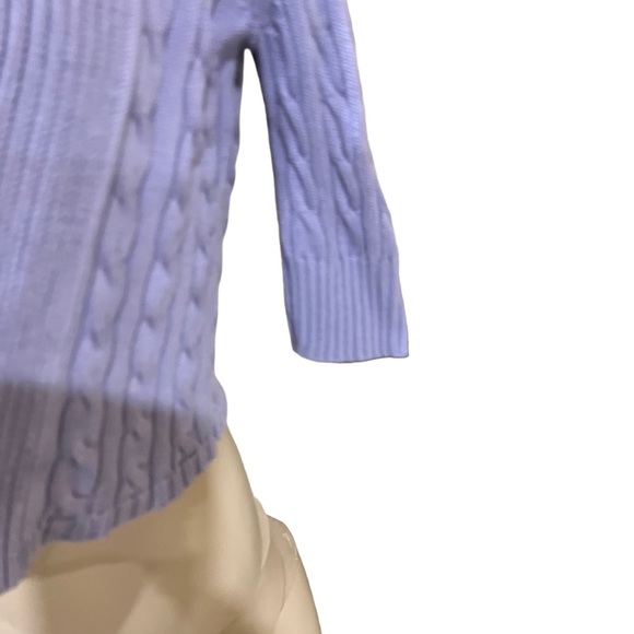 DANA buckman cableknit crop lavender sweater - perfect condition- size small - Picture 5 of 7